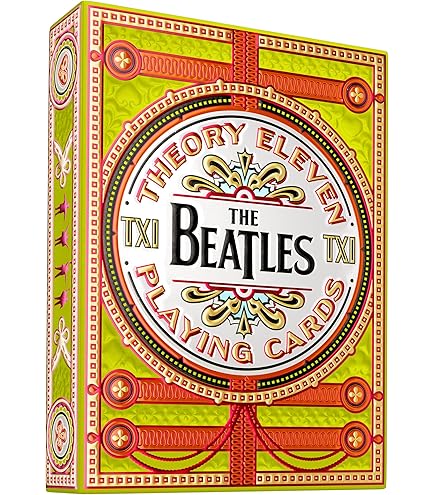 theory11 The Beatles Premium Playing Cards - Orange Deck